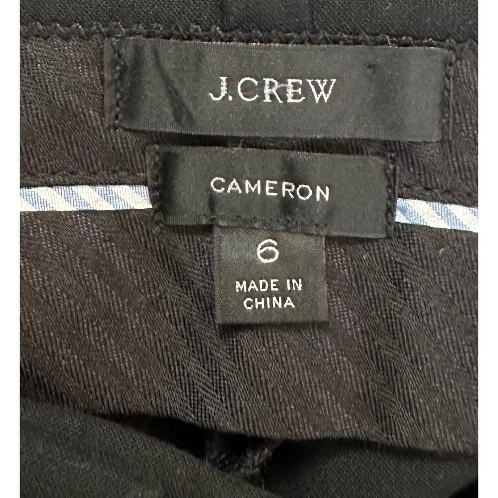 J. Crew Cameron Slim Cropped Pant Four Season Stretch Black G8547 Size 6 - Picture 7 of 9